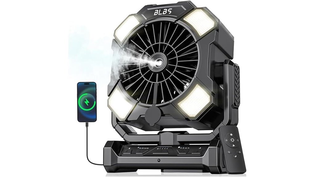 portable 11oz misting fan