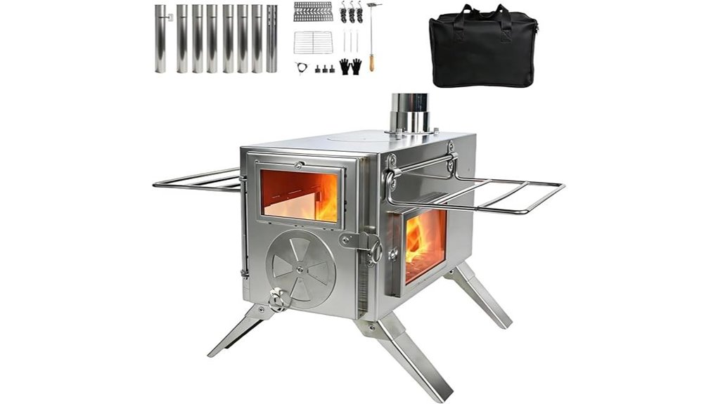 portable 304ss tent stove