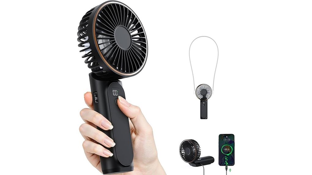 portable 4000mah 6 speed fan
