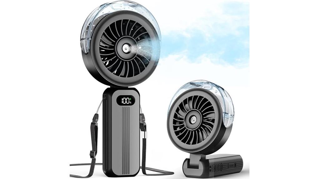 portable 4000mah misting fan