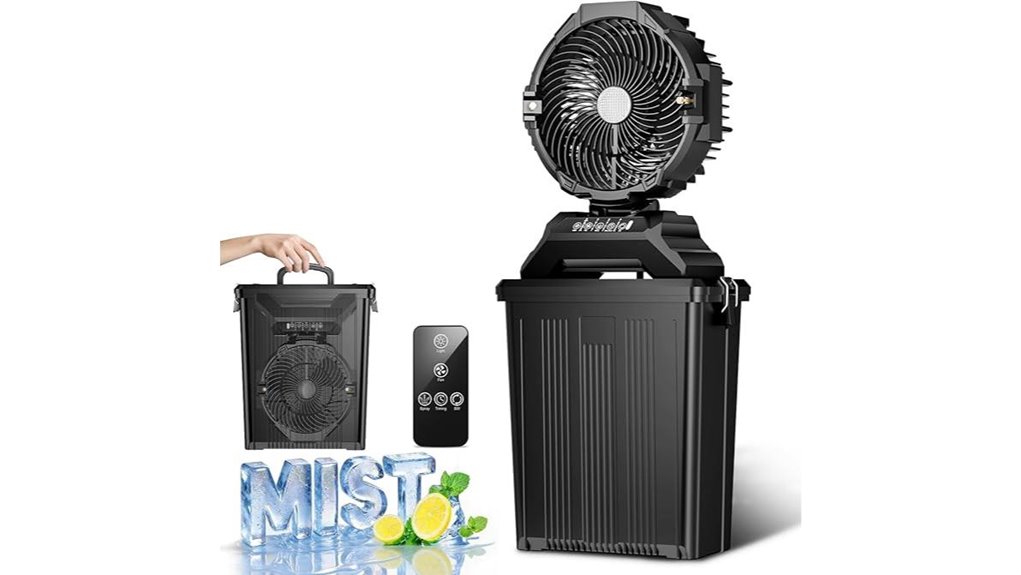 portable 40kah misting fan