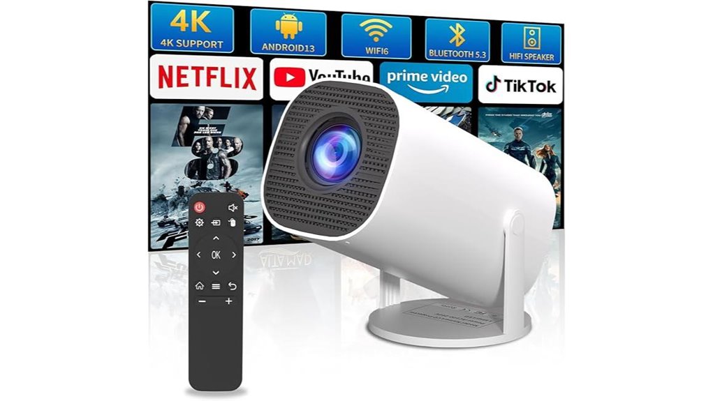 portable 4k android projector