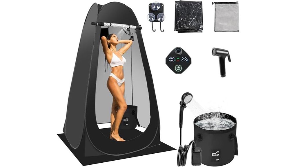 portable 6000mah pop up shower