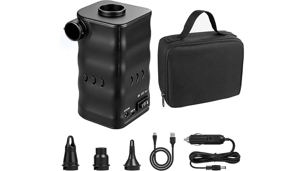 portable 6000mah tri nozzled pump