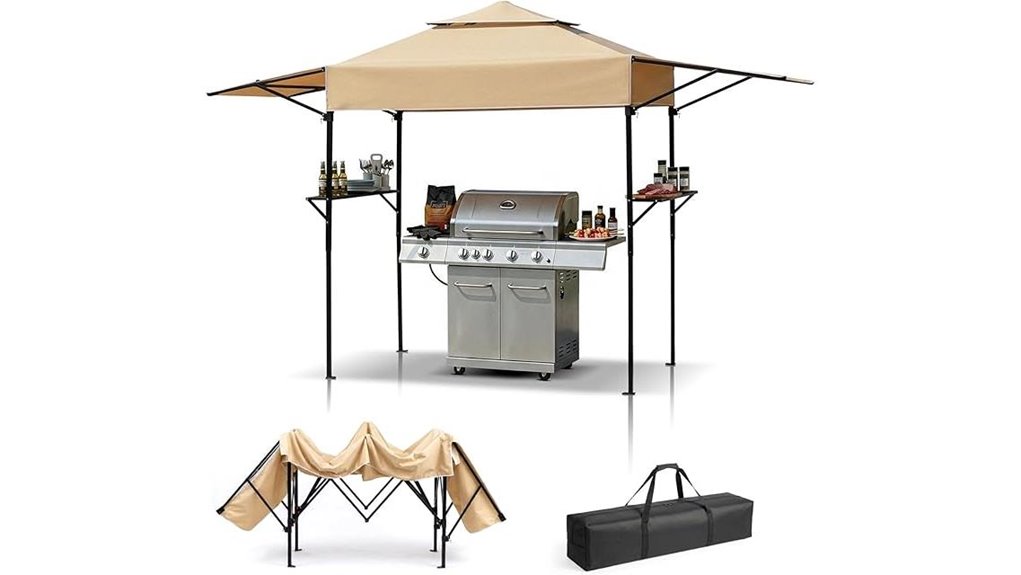 portable 80x40in bbq canopy