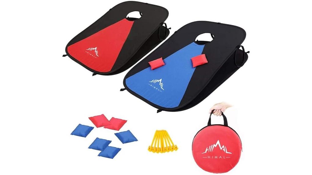 portable 8 bag cornhole set