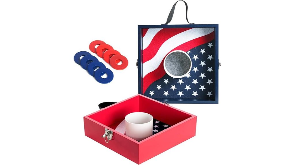 portable 8 steel washer game
