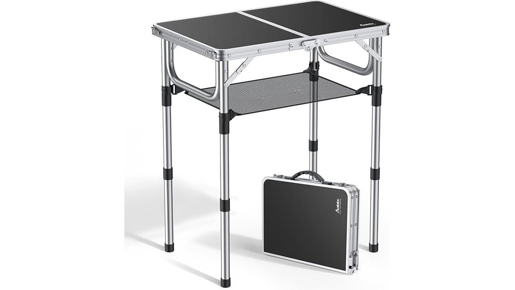 portable aluminum folding table