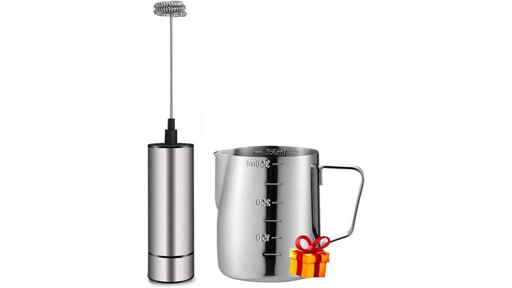 portable battery powered milk frother