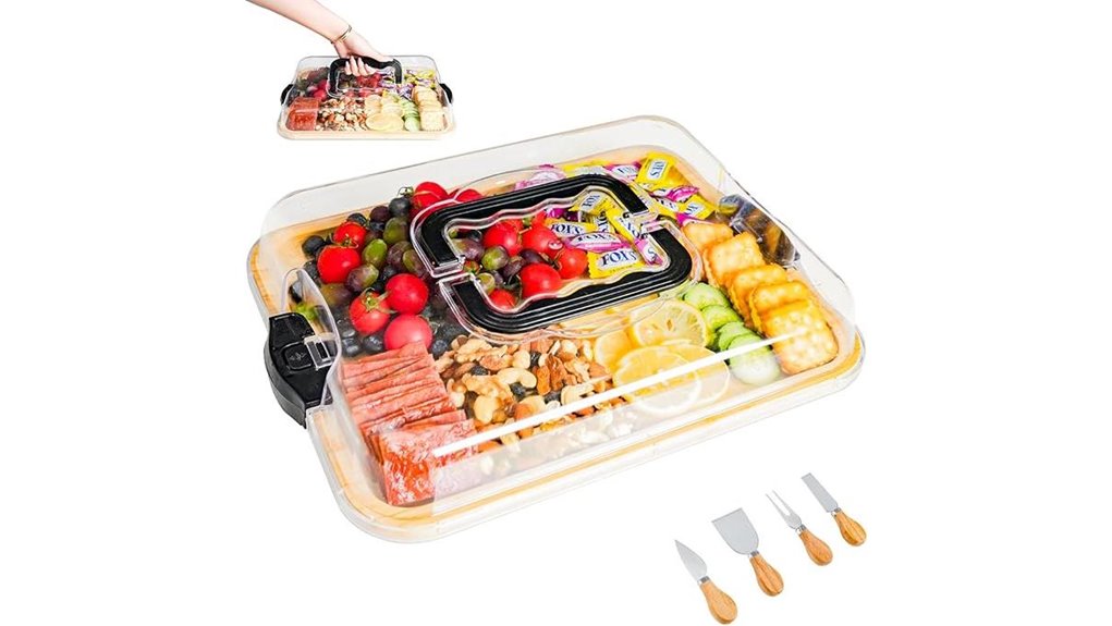 portable black charcuterie board