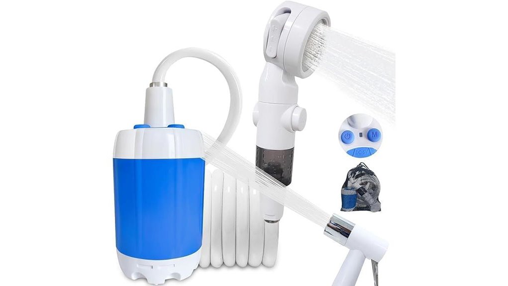 portable camping shower pump