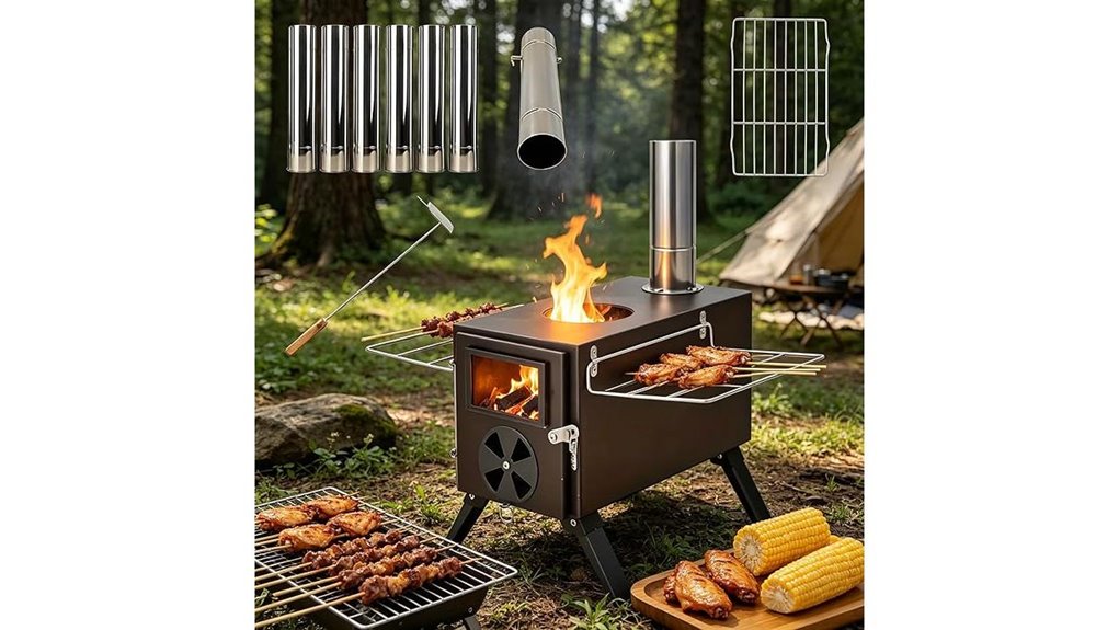 portable carbon steel woodstove