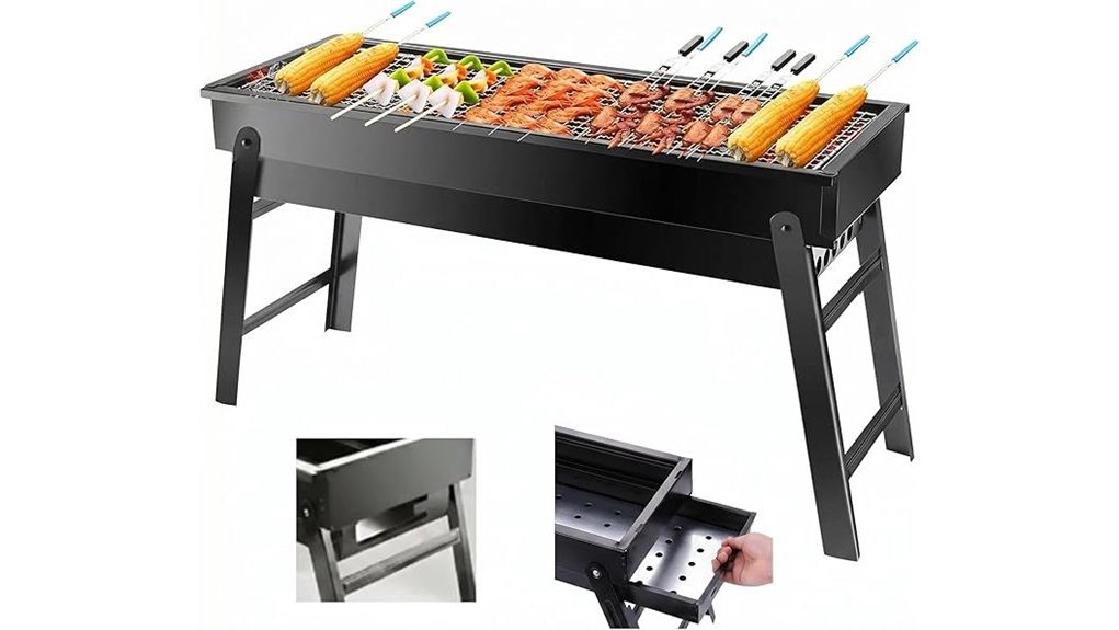 portable charcoal tabletop grill