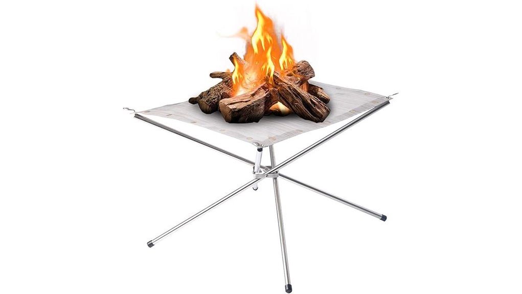 portable collapsible 22 inch fire pit