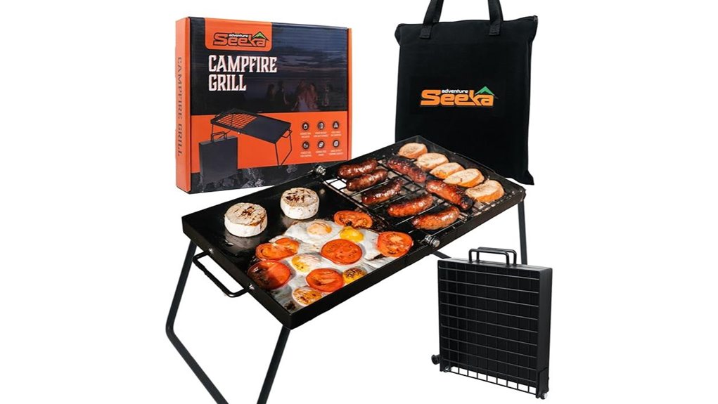 portable foldable campfire grill