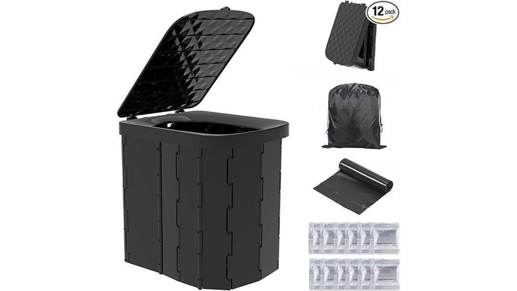 portable folding gel toilet