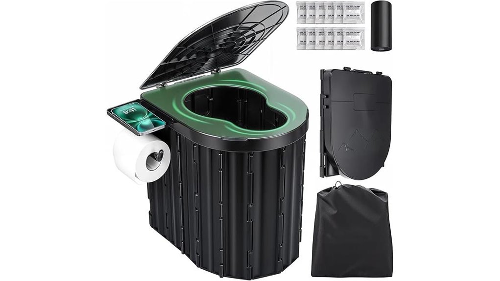 portable folding toilet holder