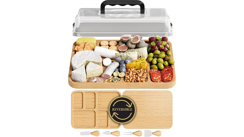 portable reversible charcuterie board