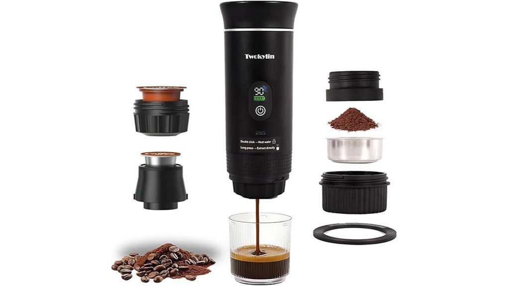 portable self heating 3 in 1 espresso