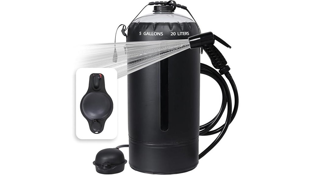 portable solar camping shower