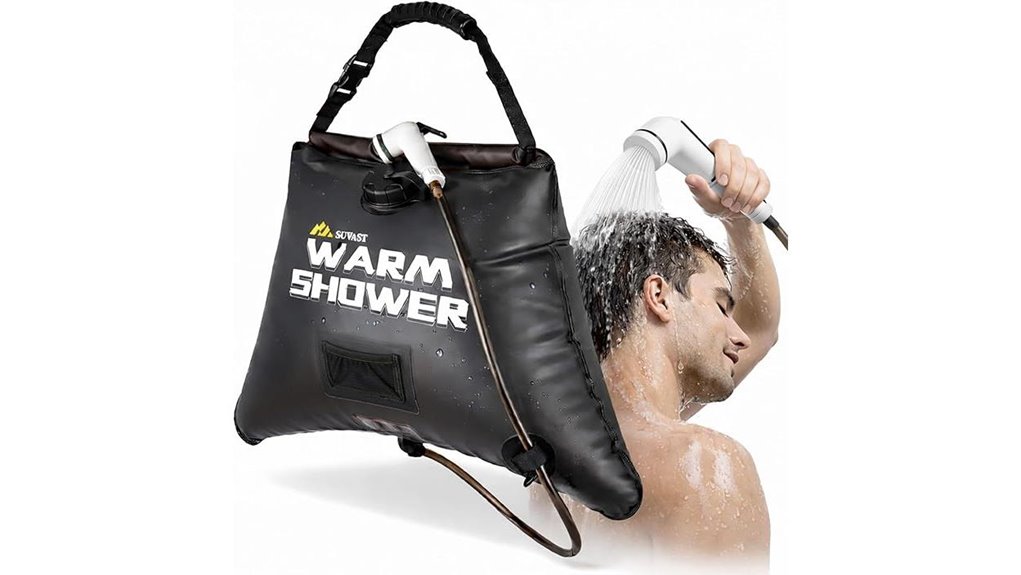 portable solar shower bag