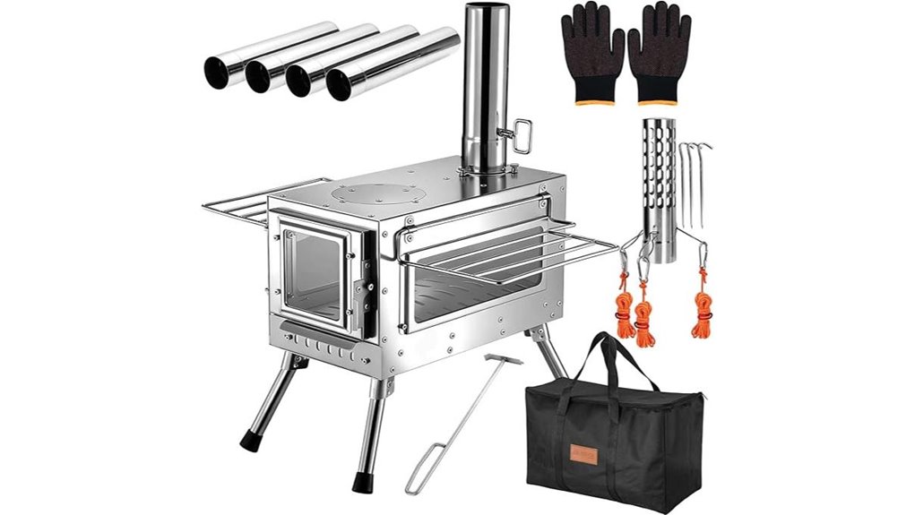 portable tent cooking stove