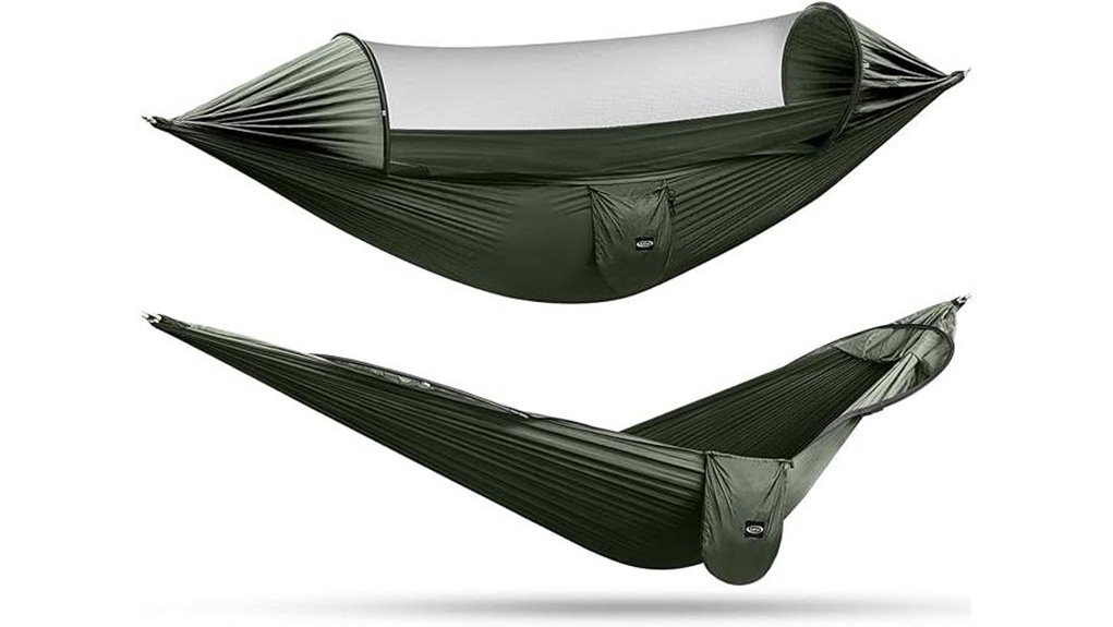 portable two seated mosquito rainfly hammock