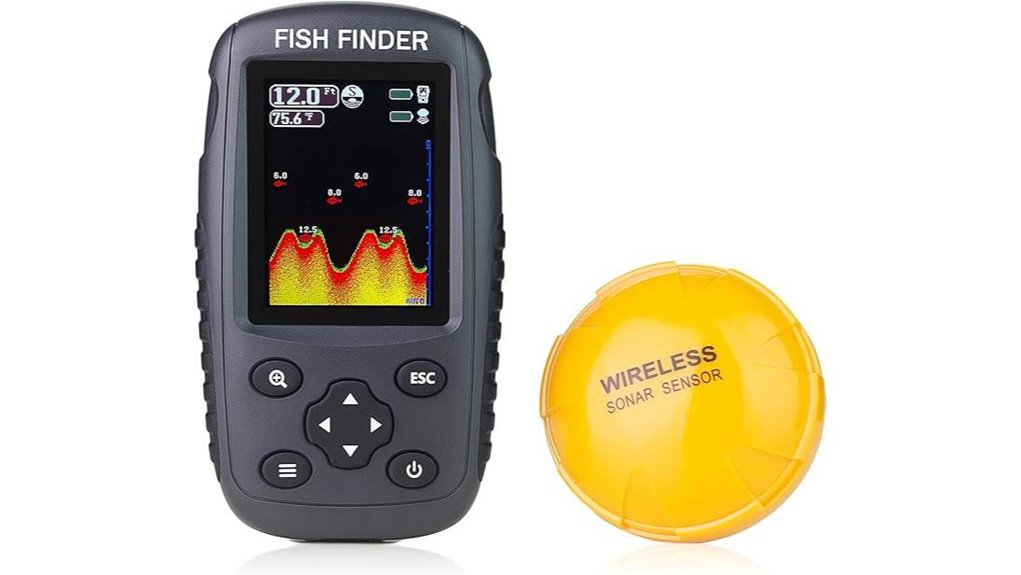 portable wireless lcd fishfinder