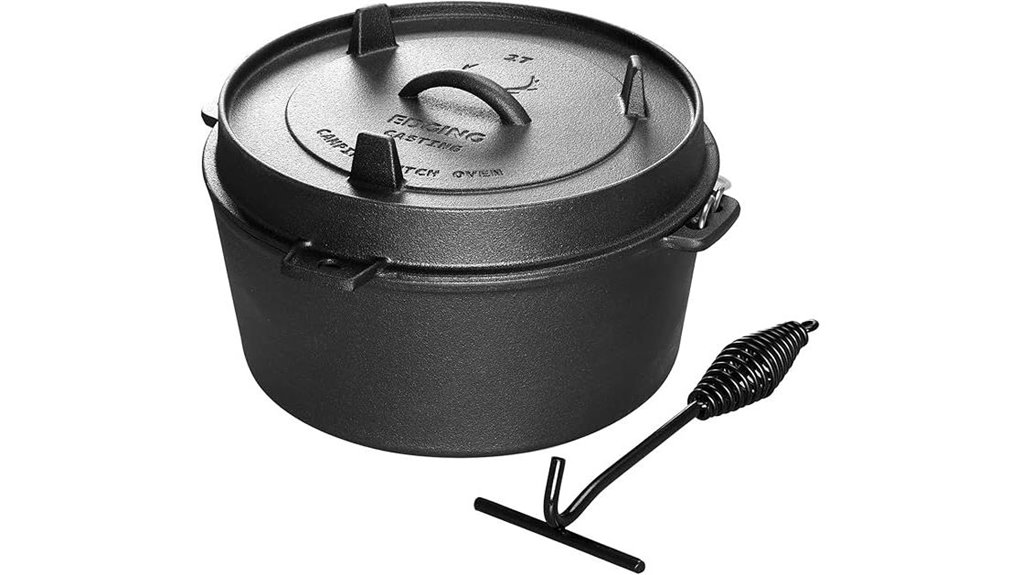 pre seasoned 6 quart cast iron