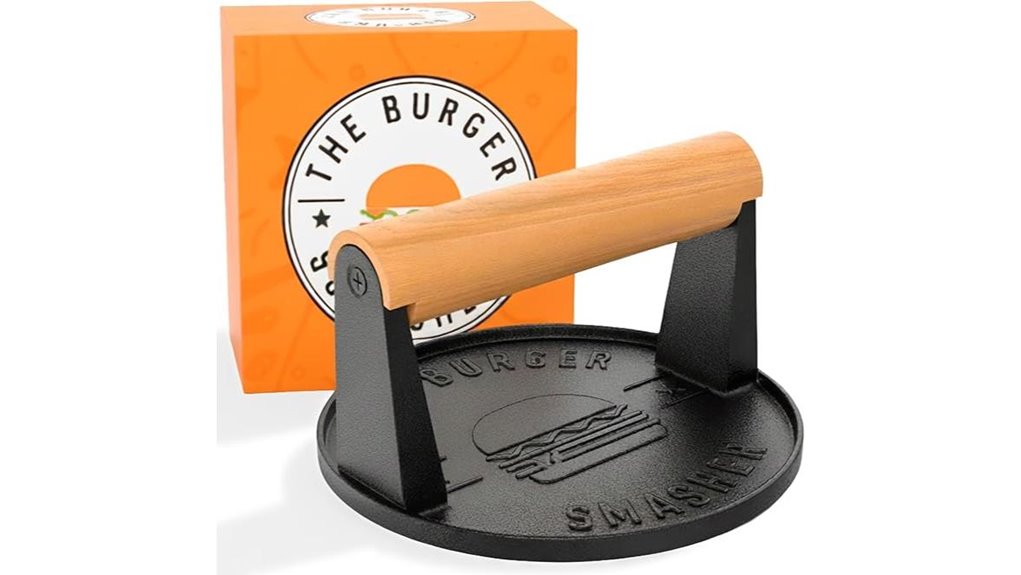 pre seasoned cast iron smasher