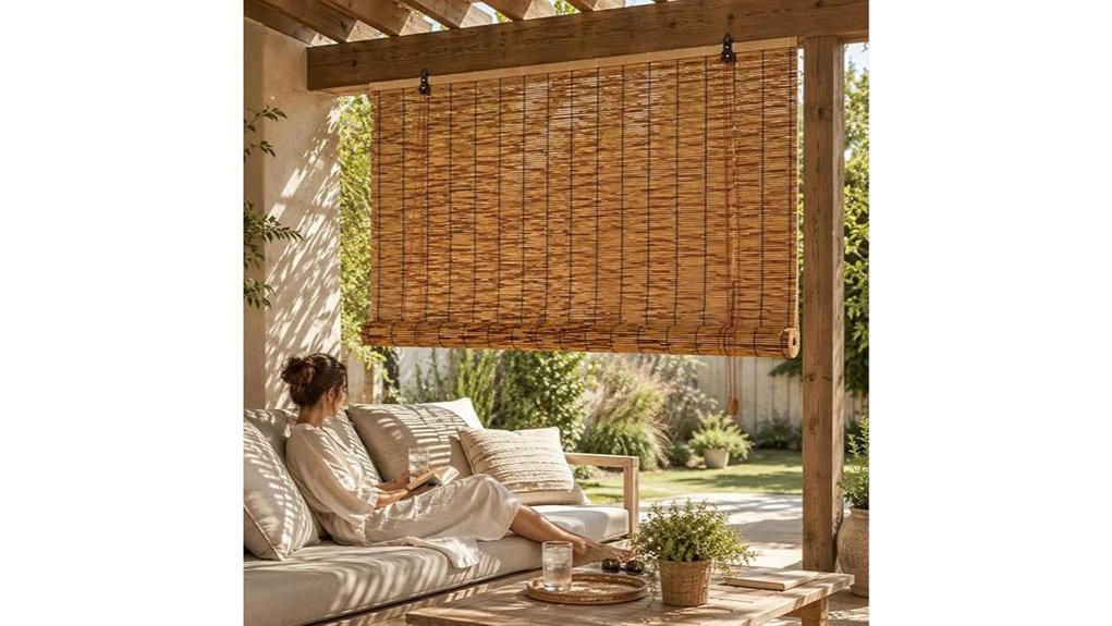 premium bamboo roller shade