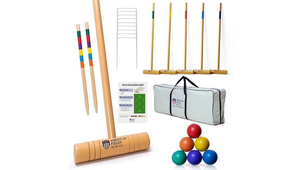 premium wooden croquet set