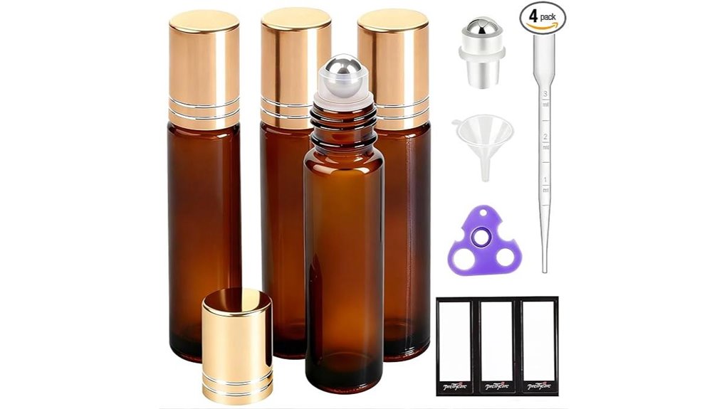 prettycare 4 pack amber rollers