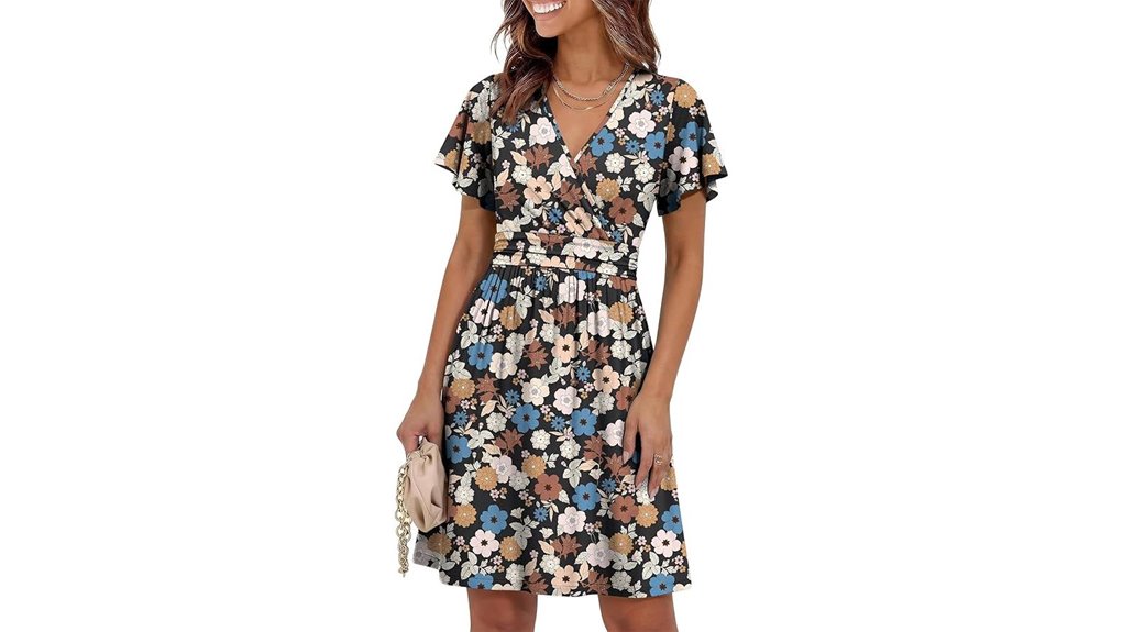 prinbara v neck floral wrap