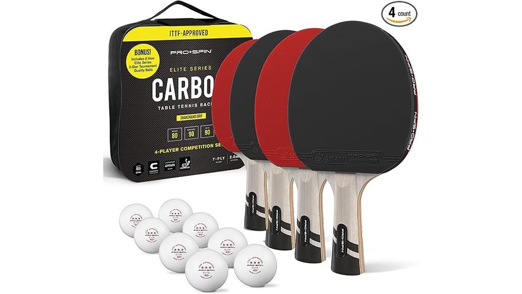 pro spin ittf approved paddles