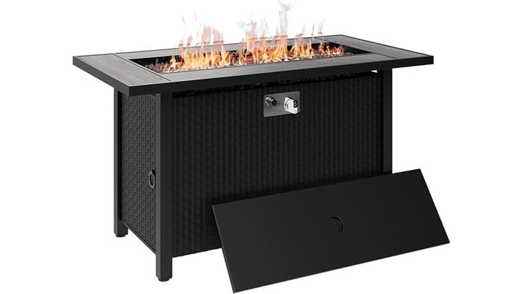 propane 45 inch btu table