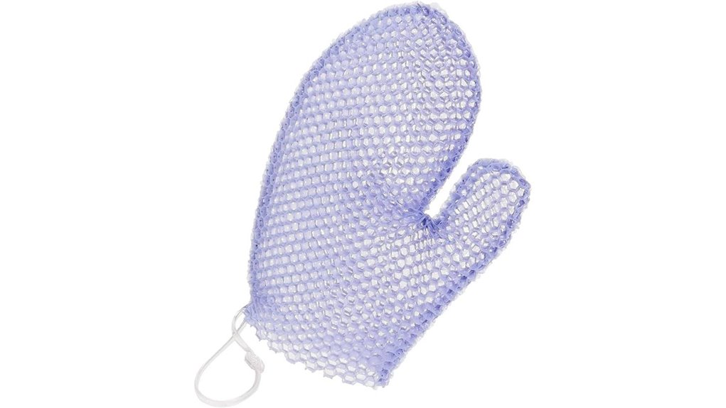 purple spa scrub mitt