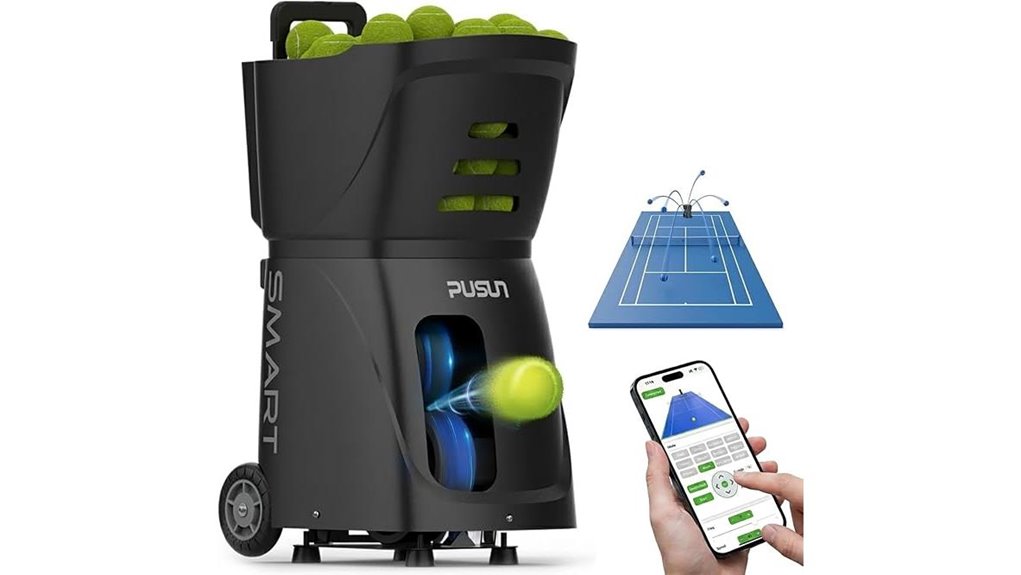 pusun app controlled tennis machine