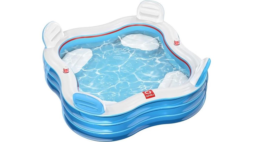 qpau seated inflatable pool