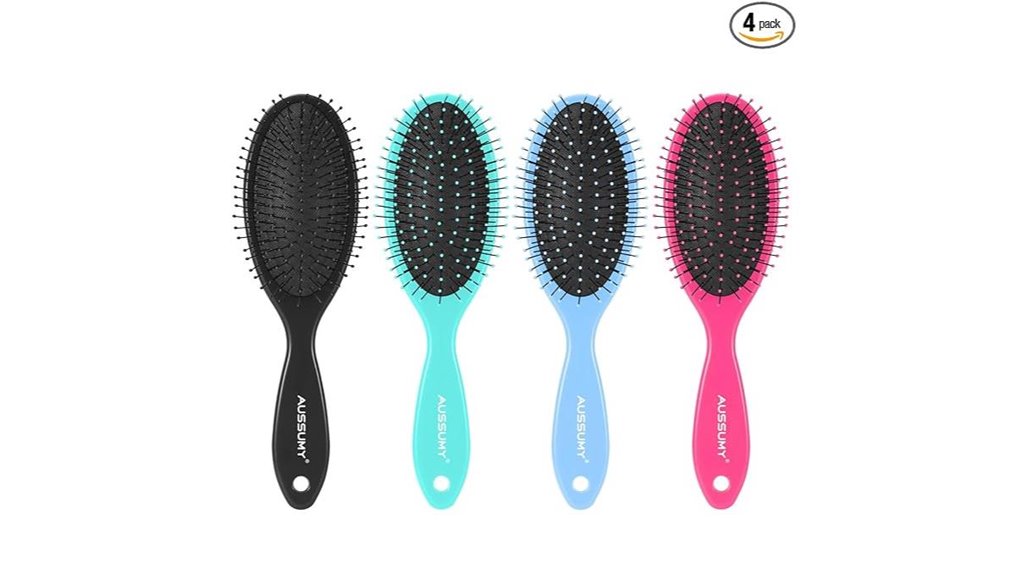 quadruple detangling brush bundle