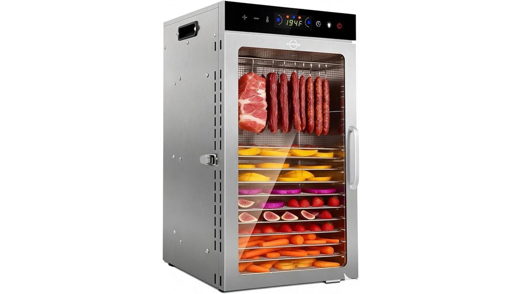 quiet 800w stainless 18 tray