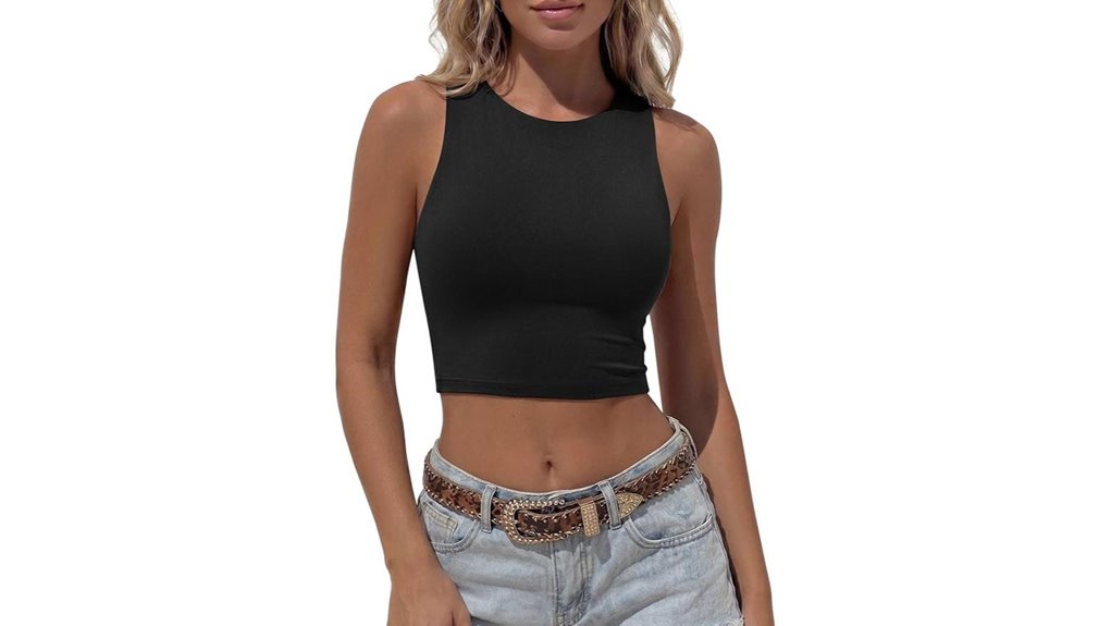racerback halter crop tank