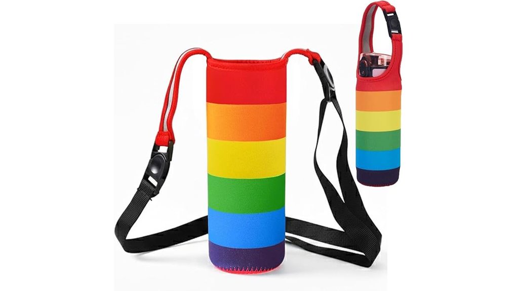 rainbow neoprene bottle strap