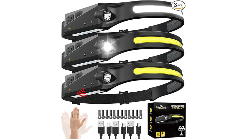 rechargeable 3 pack led sensors