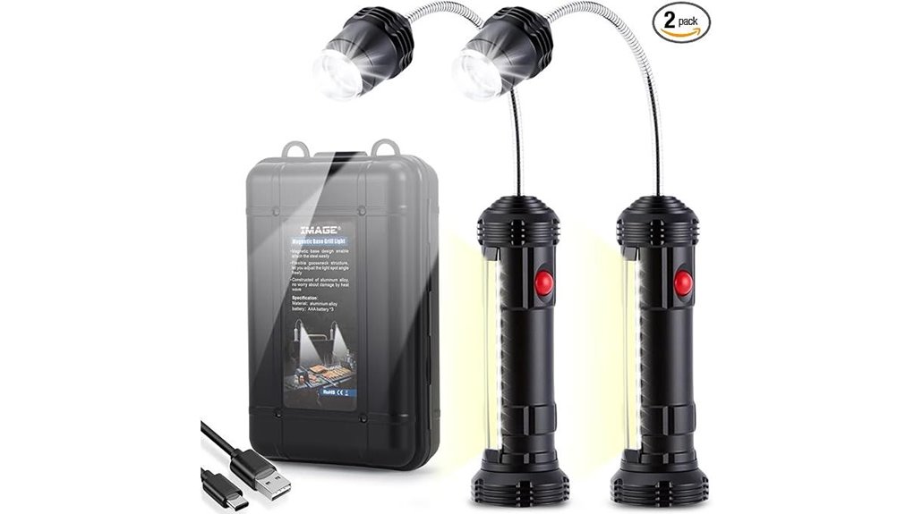 rechargeable magnetic grill lights