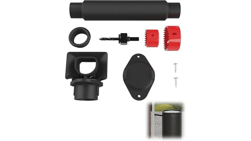 rectangular downspout rain diverter