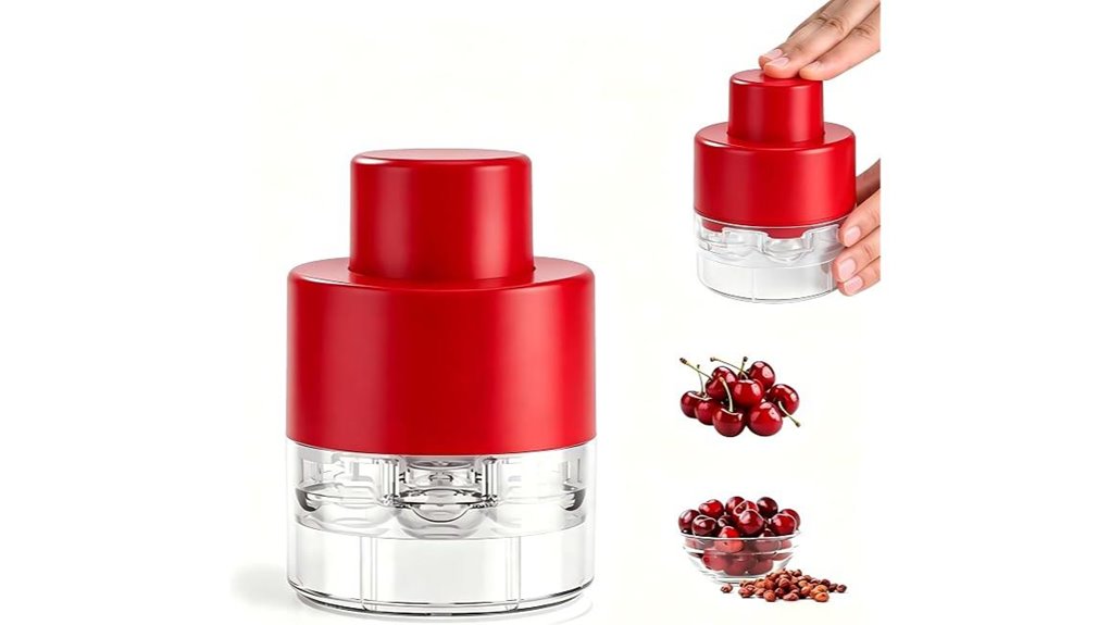 red lockable cherry pitter