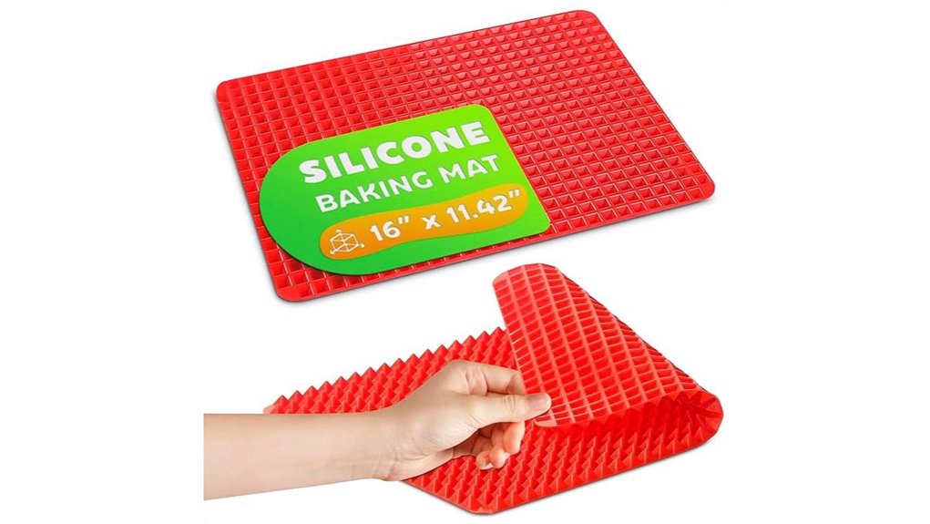 red pyramid silicone mat