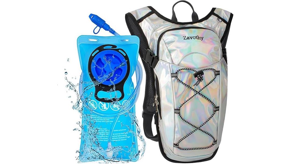 reflective festival hydration pack