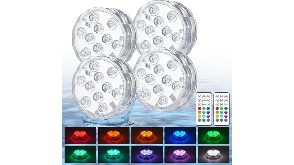 remote 10 color pool lights